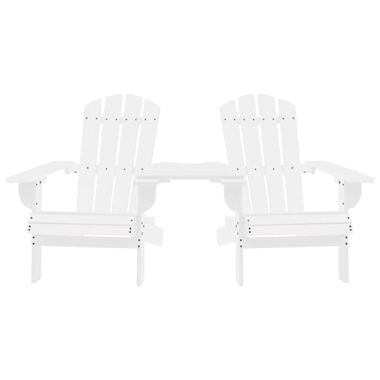 Adirondack hagestoler med tebord heltre gran hvit