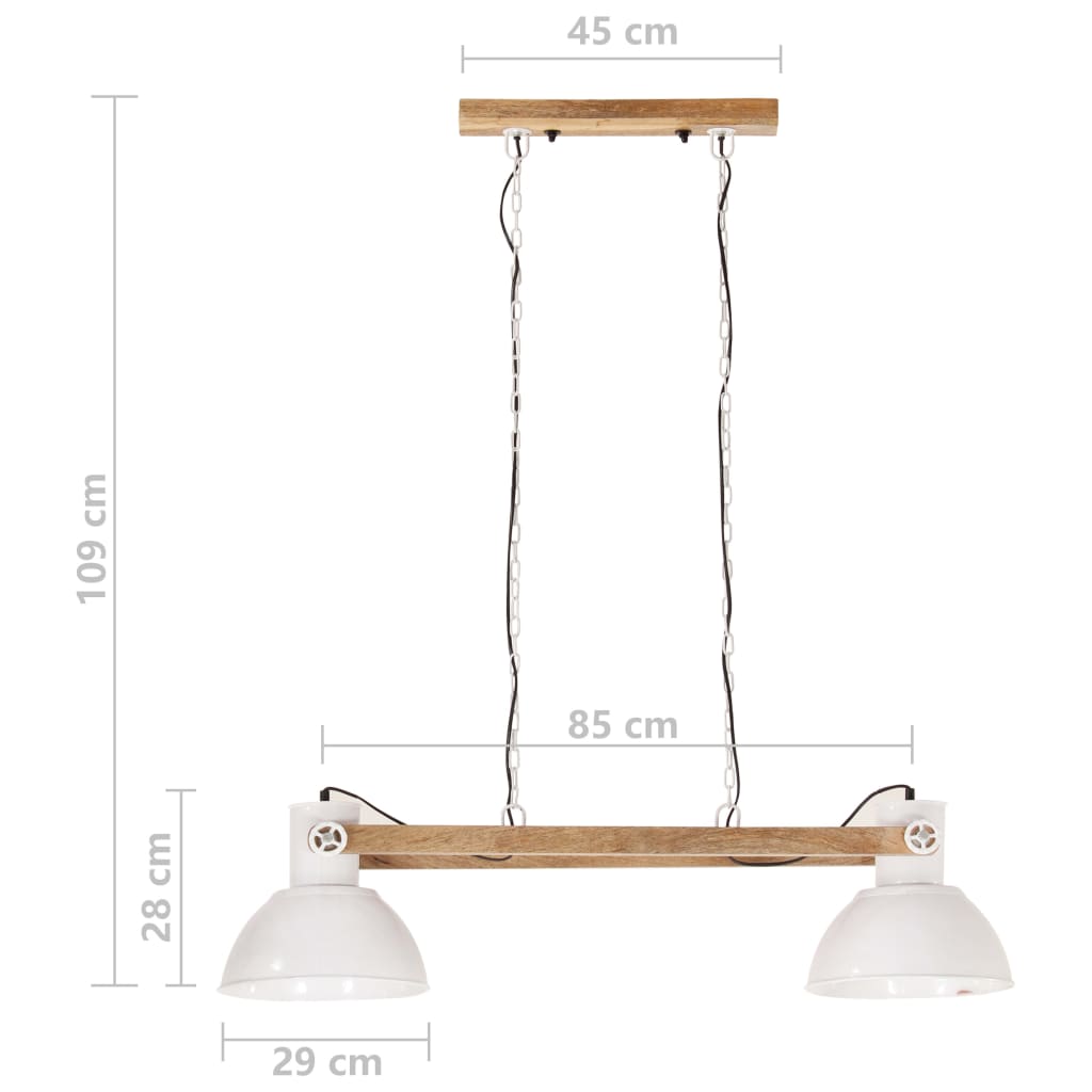 Industriell hengelampe 25 W hvit 109 cm E27