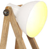 Gulvlampe hvit E27 heltre mango