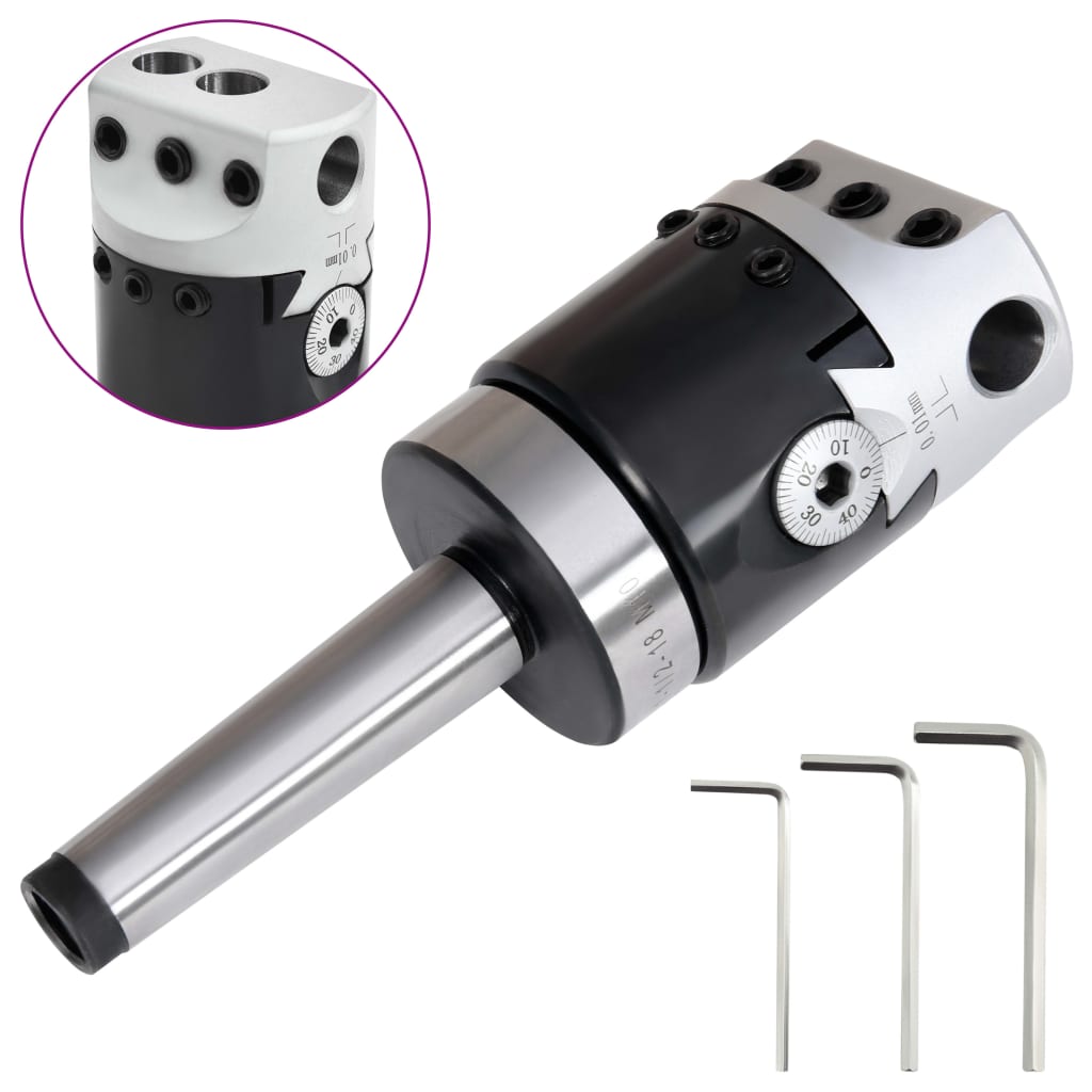 F1-12 Borehode 50 mm med MT2-M10 skaft for dreiebenkfresing