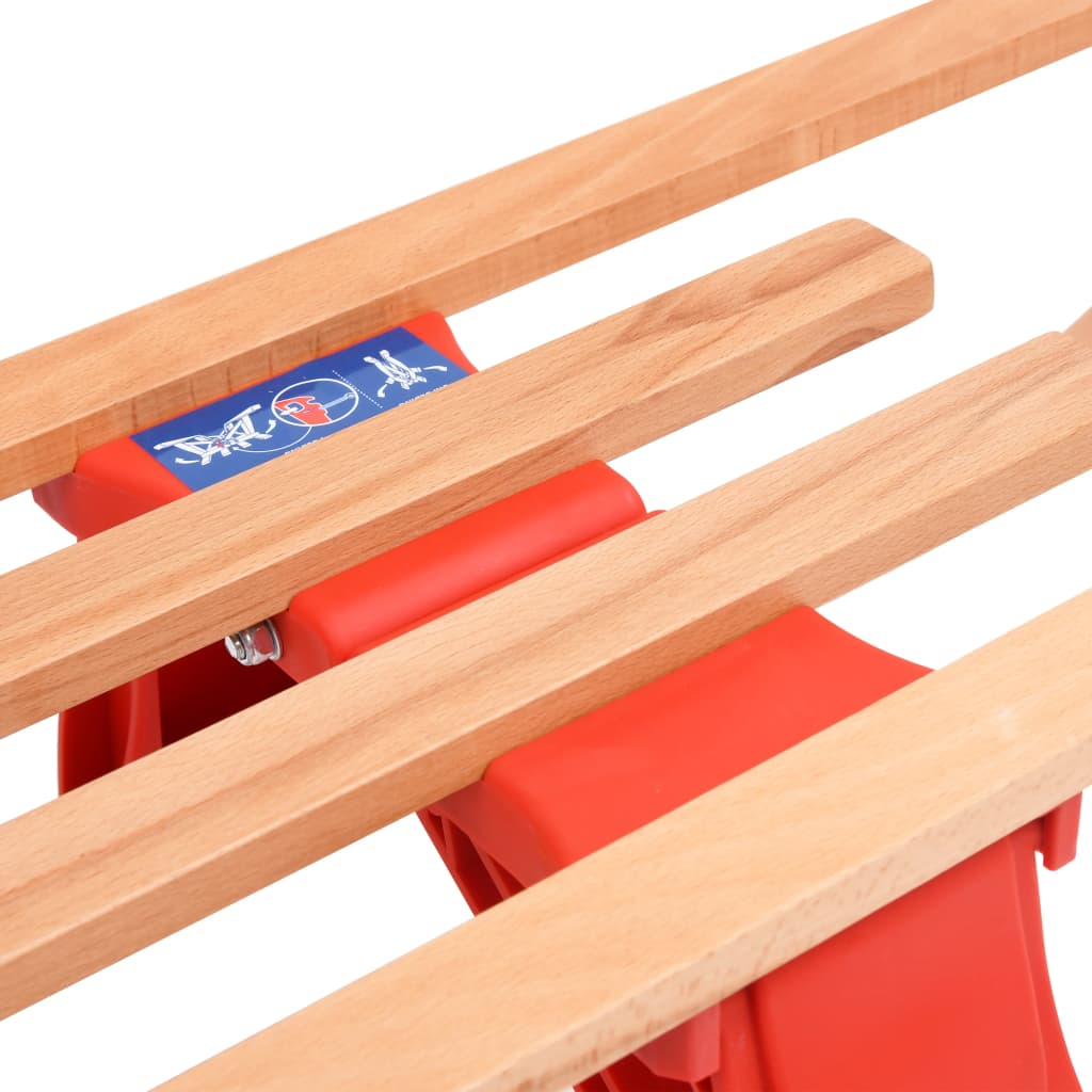 Kjelke med ryggstøtte sammenleggbar 119 cm tre