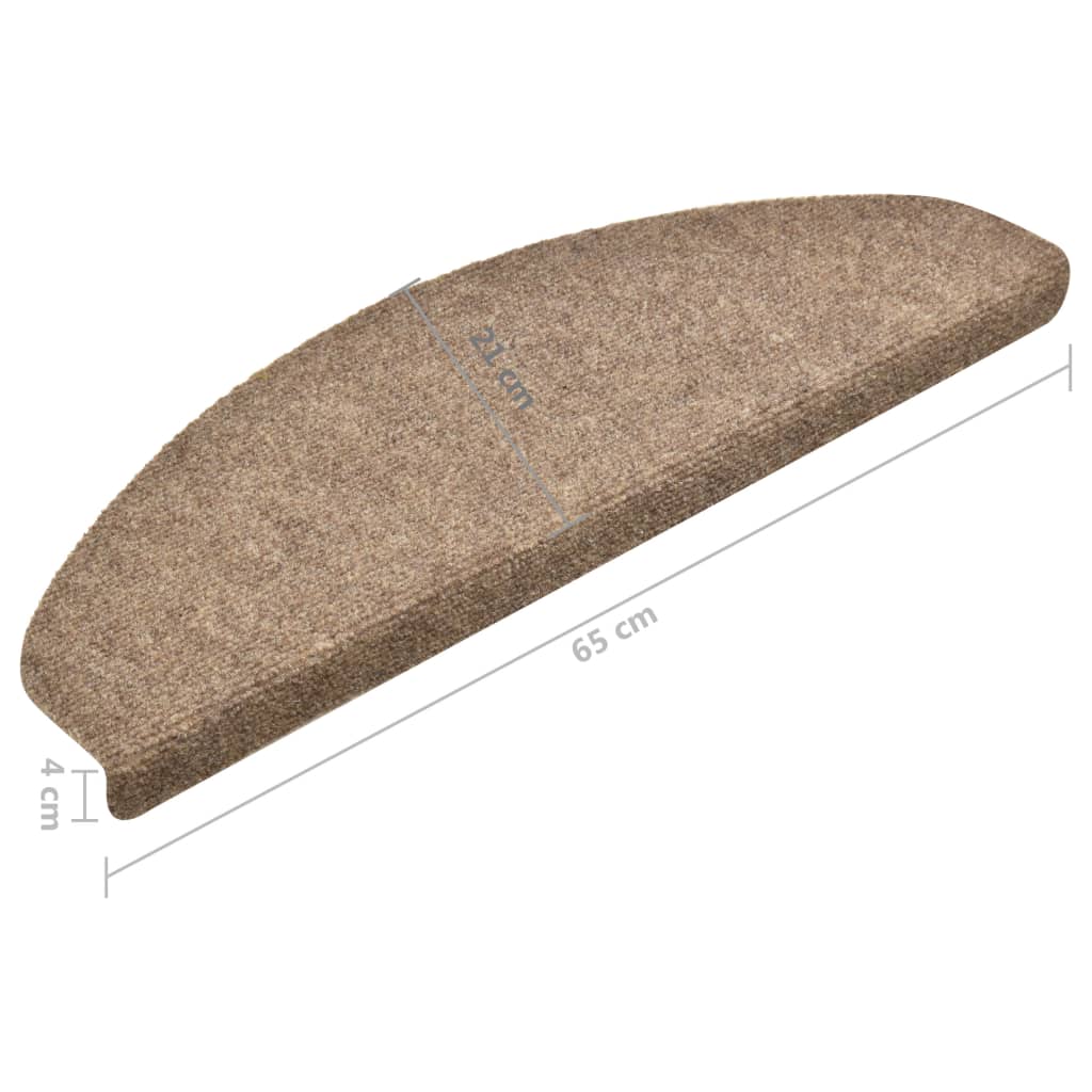 Trappematter selvklebende 15 stk 65x21x4 cm beige halvrund store