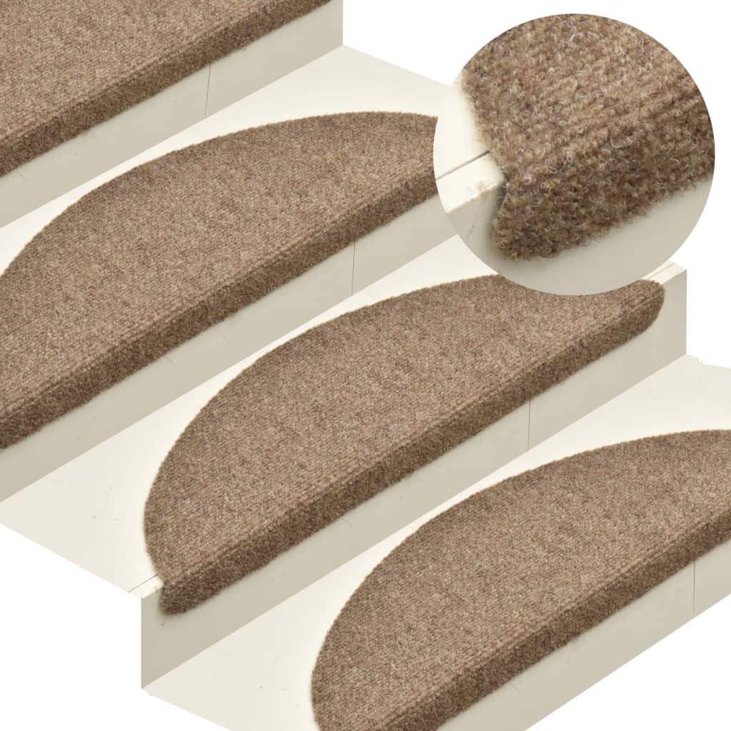 Trappematter selvklebende 15 stk 65x21x4 cm beige halvrund store