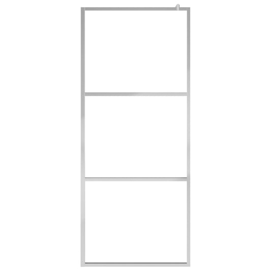 Dusjvegg med helt frostet ESG-glass 100x195 cm