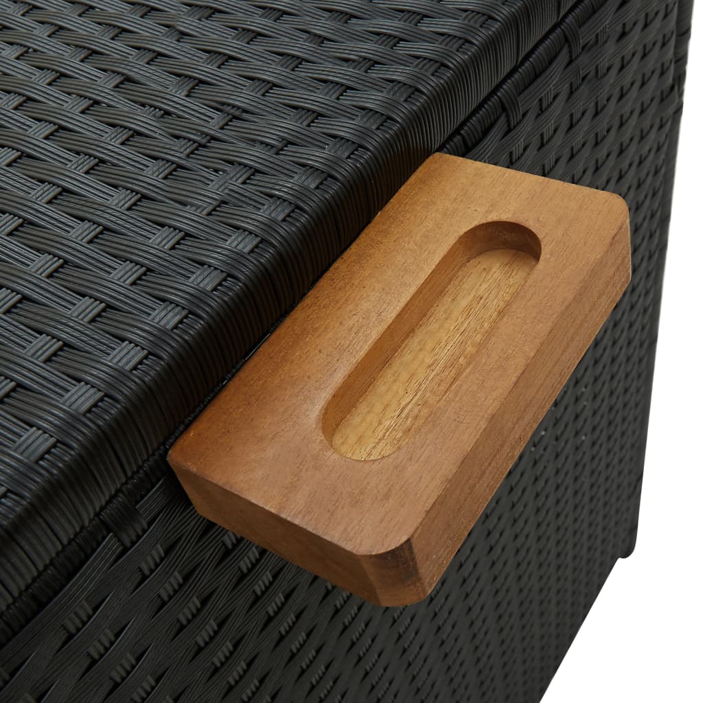 Hageboks svart 120x65x61 cm polyrotting