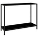 Konsollbord svart 100x35x75 cm herdet glass