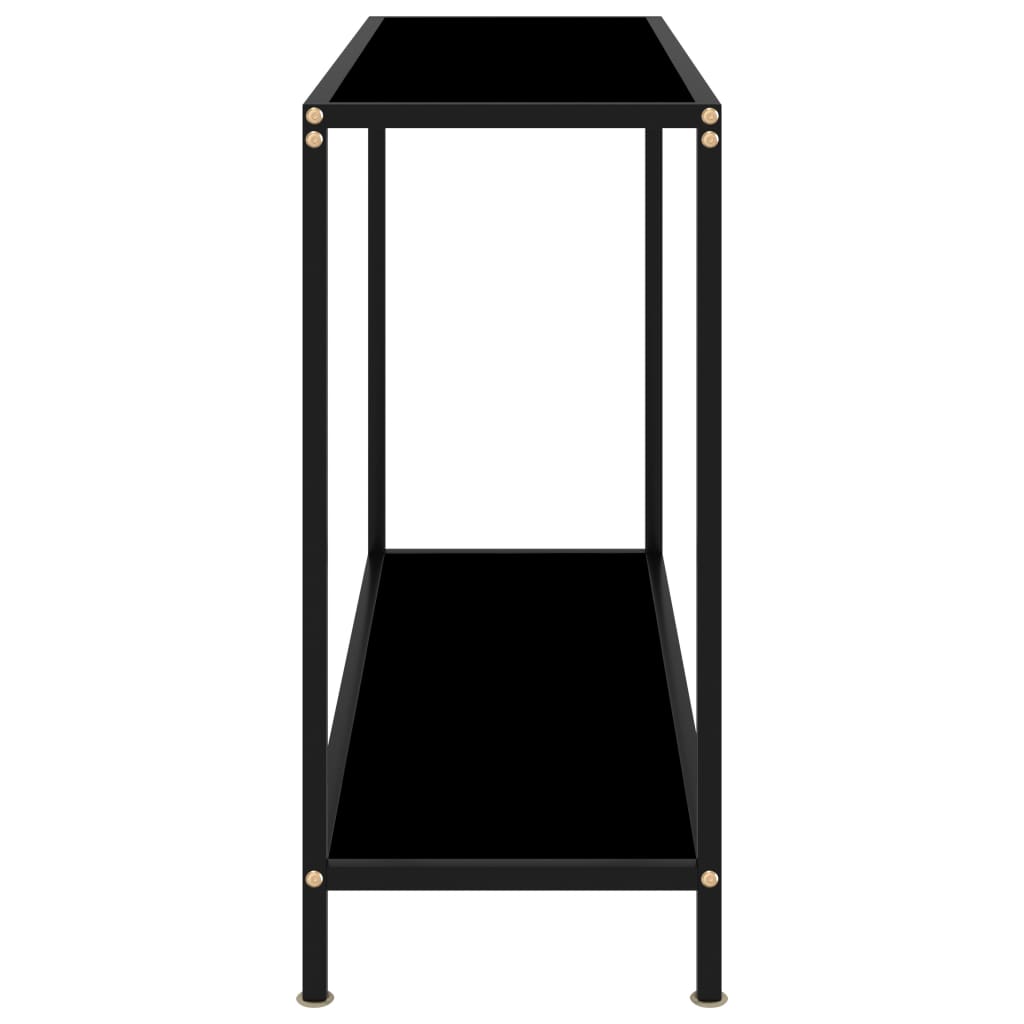 Konsollbord svart 100x35x75 cm herdet glass
