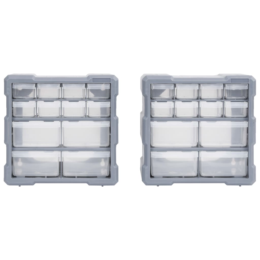 Sortimentskap med 12 skuffer 2 stk 26,5x16x26 cm