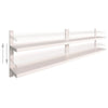 Flytende vegghyller 2 nivåer 2 stk rustfritt stål 300x30 cm