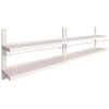 Flytende vegghyller 2 nivåer 2 stk rustfritt stål 300x30 cm