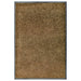Dørmatte vaskbar brun 60x90 cm