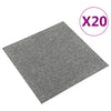 Teppefliser gulv 20 stk 5 m² 50x50 cm grå