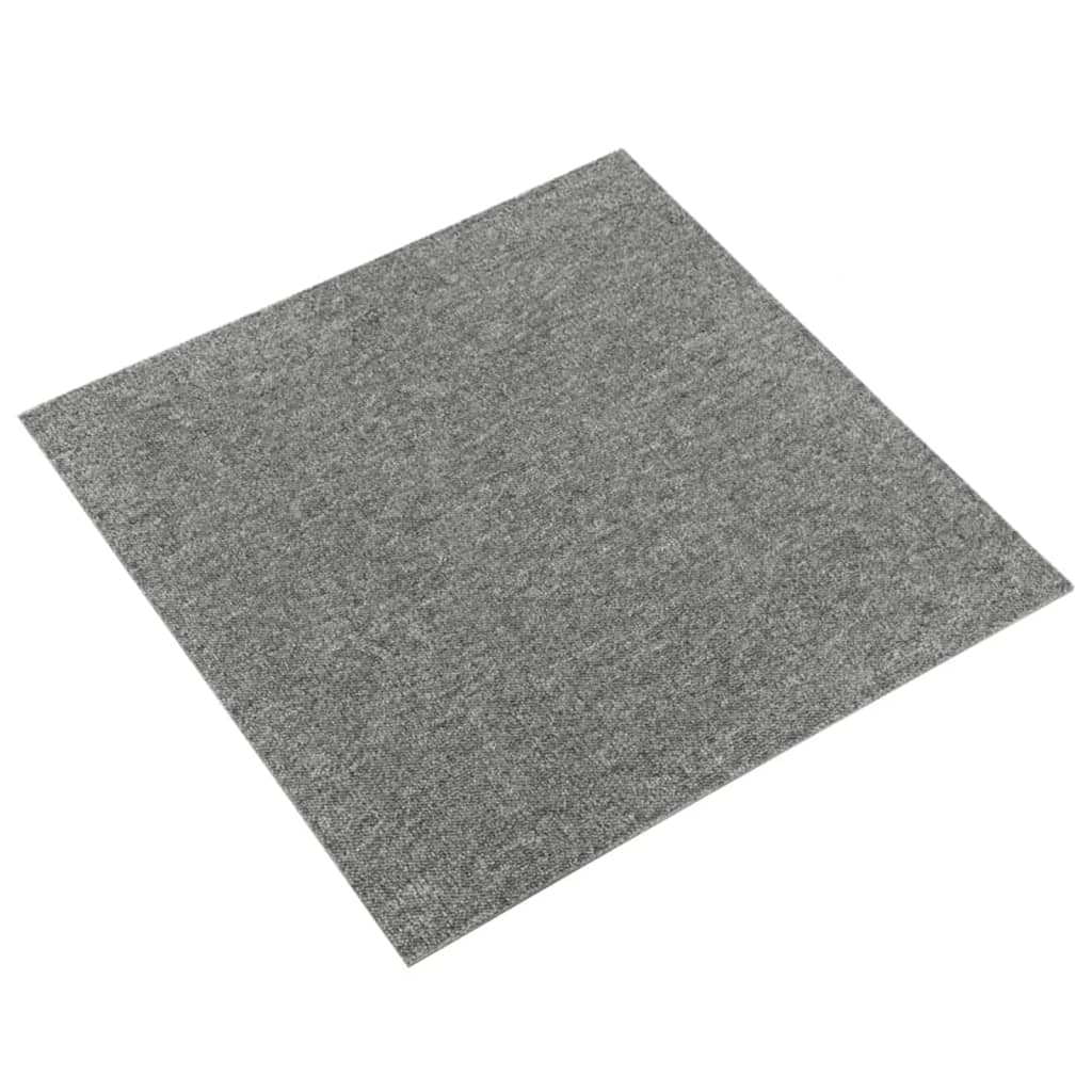 Teppefliser gulv 20 stk 5 m² 50x50 cm grå