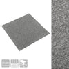 Teppefliser gulv 20 stk 5 m² 50x50 cm grå