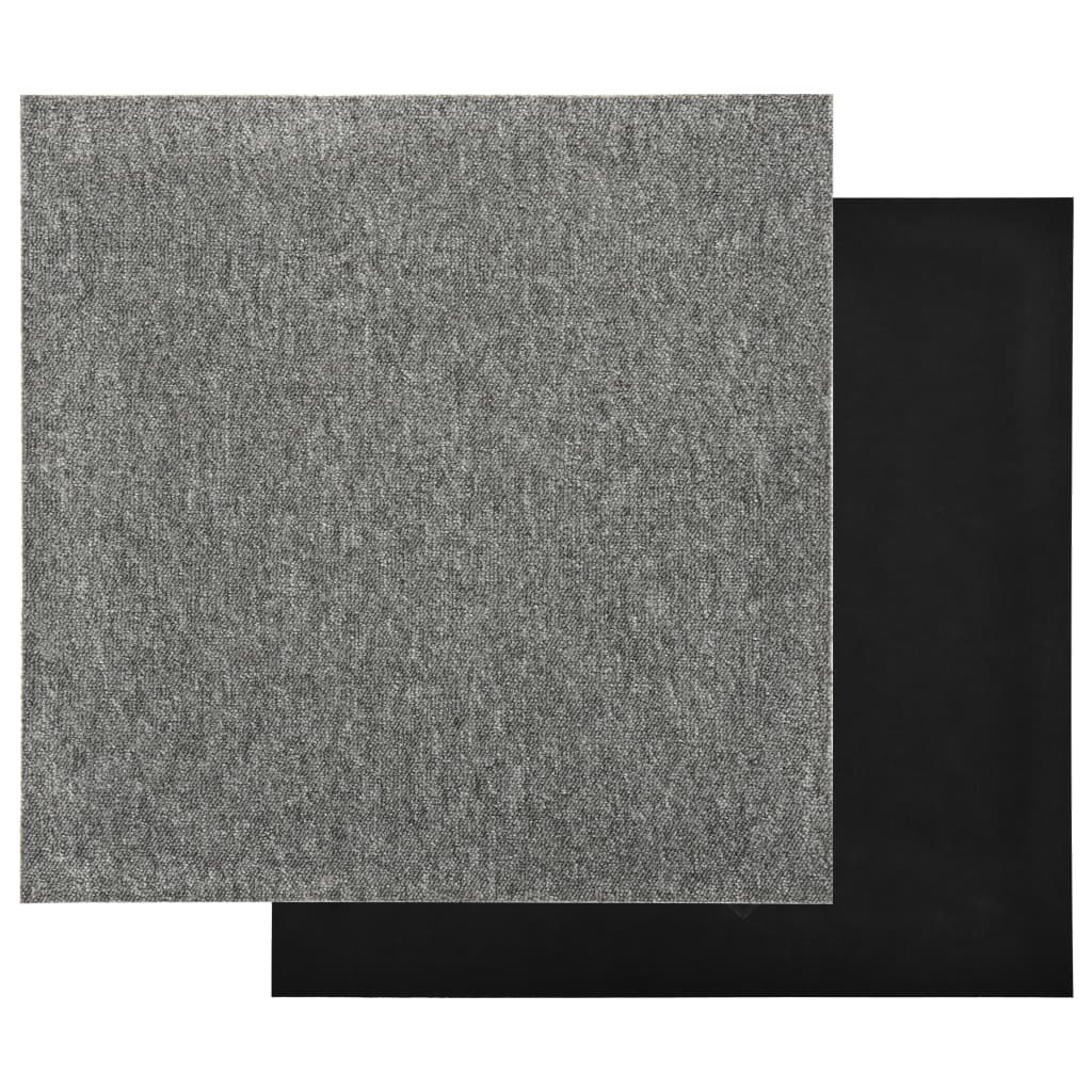 Teppefliser gulv 20 stk 5 m² 50x50 cm grå