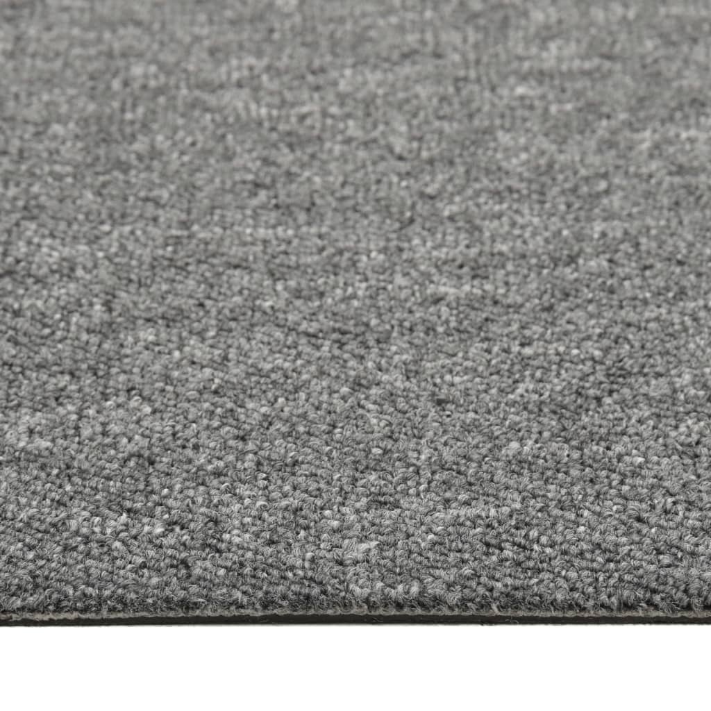 Teppefliser gulv 20 stk 5 m² 50x50 cm grå