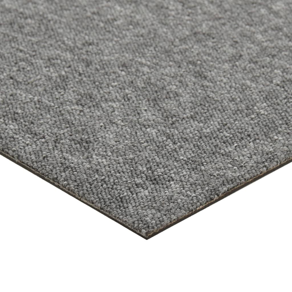 Teppefliser gulv 20 stk 5 m² 50x50 cm grå