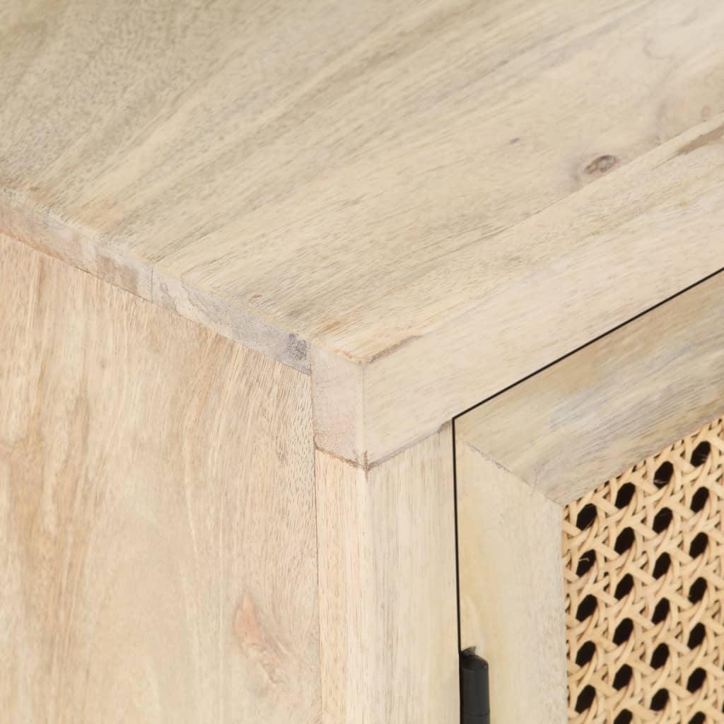 Nattbord 40x30x50 cm heltre mango og naturlig stokk