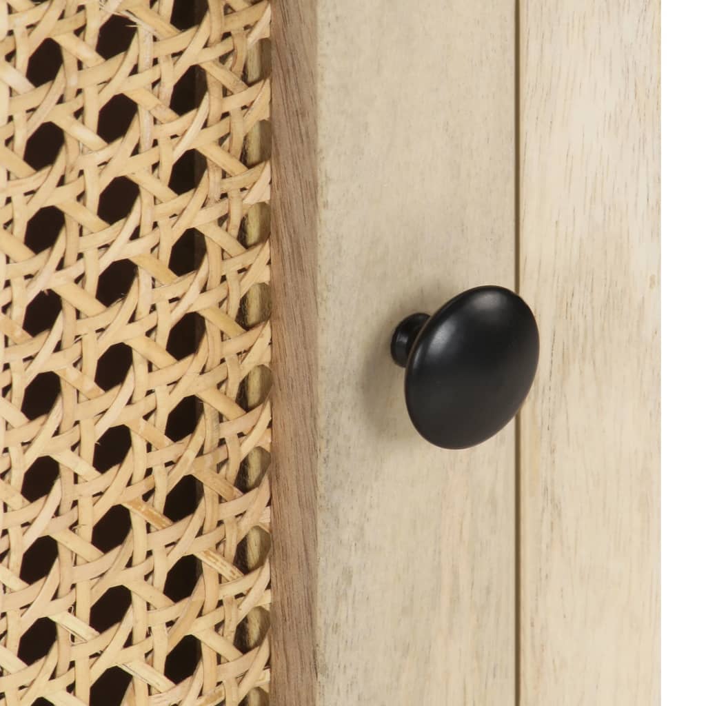 Nattbord 40x30x50 cm heltre mango og naturlig stokk