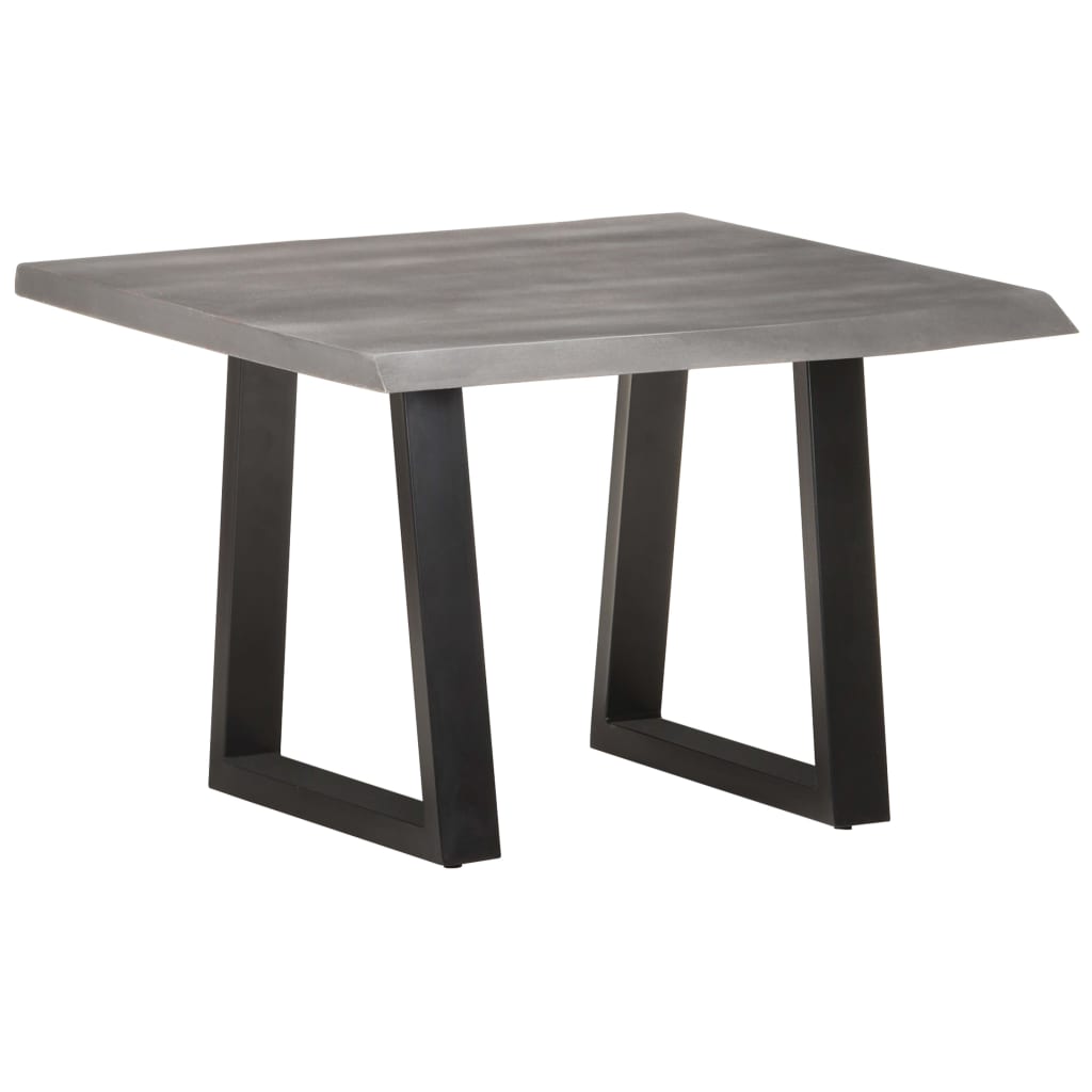 Salongbord med naturlige kanter 60x60x40 cm heltre akasie