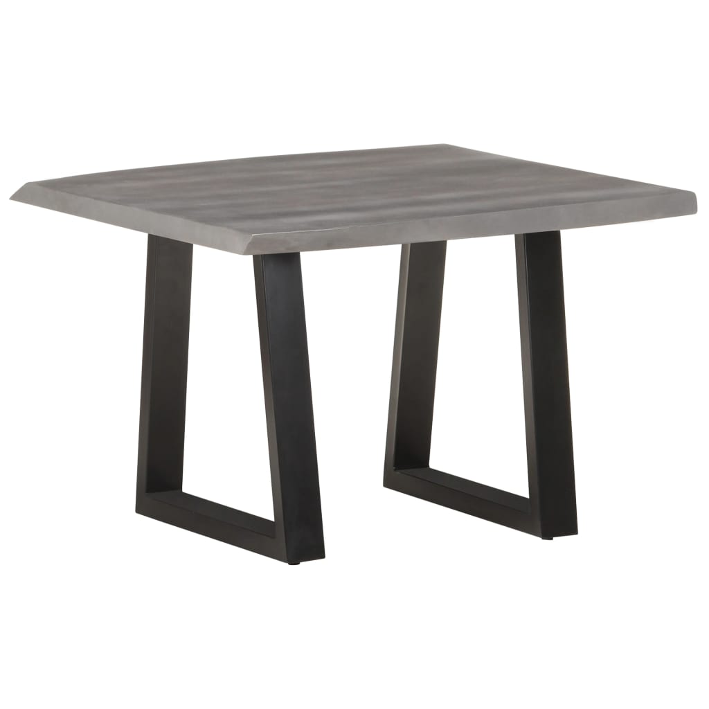 Salongbord med naturlige kanter 60x60x40 cm heltre akasie