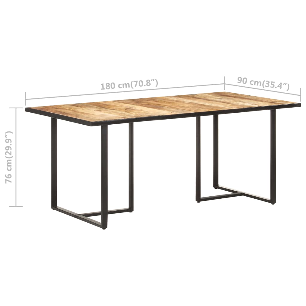 Spisebord 180 cm grovt mangotre