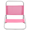 Sammenleggbare strandstoler 2 stk rosa stoff