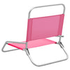 Sammenleggbare strandstoler 2 stk rosa stoff