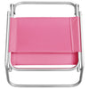 Sammenleggbare strandstoler 2 stk rosa stoff