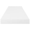 Flytende vegghylle høyglans hvit 80x23,5x3,8 cm MDF