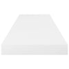 Flytende vegghyller 2 stk høyglans hvit 80x23,5x3,8 cm MDF