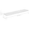 Flytende vegghyller 4 stk høyglans hvit 120x23,5x3,8 cm MDF