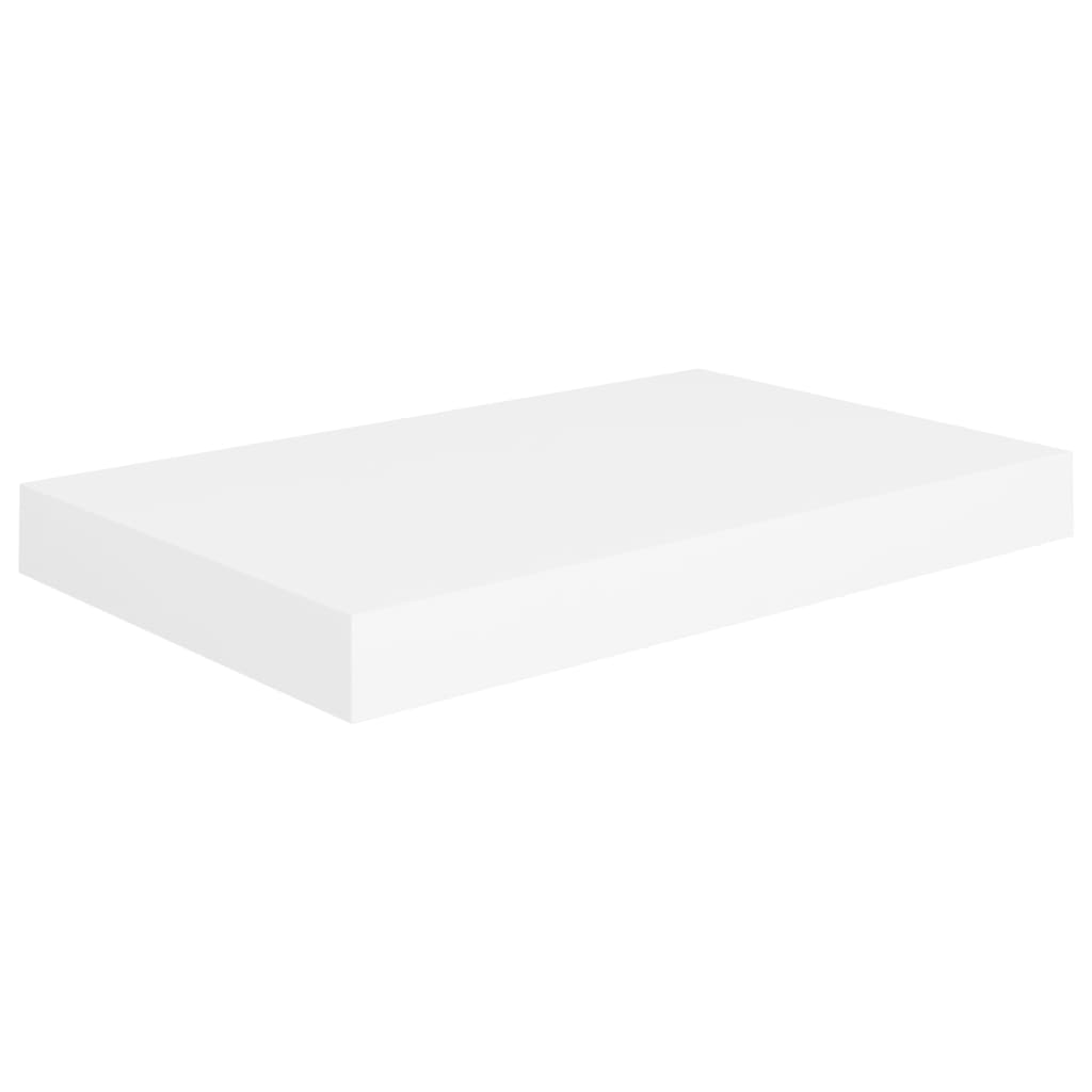 Flytende vegghyller 2 stk hvit 40x23x3,8 cm MDF