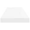 Flytende vegghyller 2 stk hvit 80x23,5x3,8 cm MDF