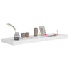Flytende vegghyller 2 stk hvit 80x23,5x3,8 cm MDF