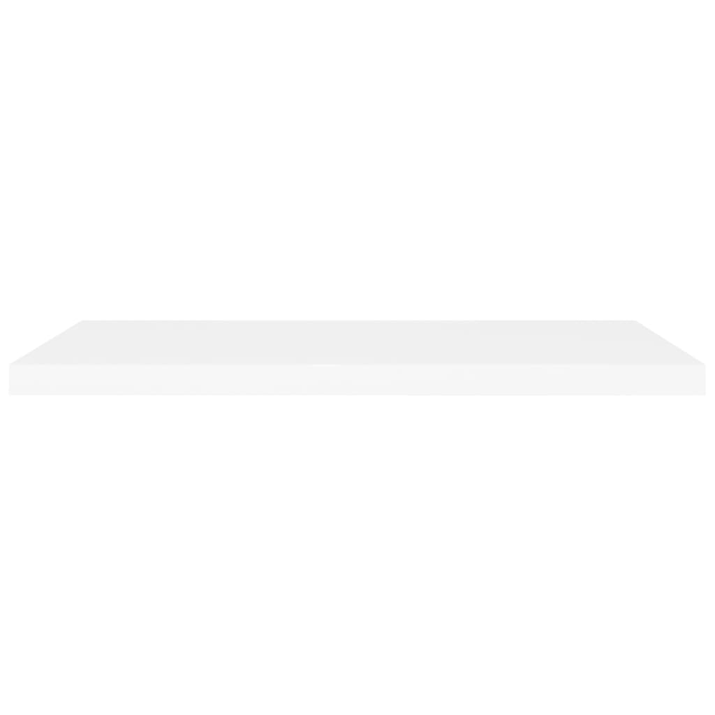 Flytende vegghyller 2 stk hvit 90x23,5x3,8 cm MDF