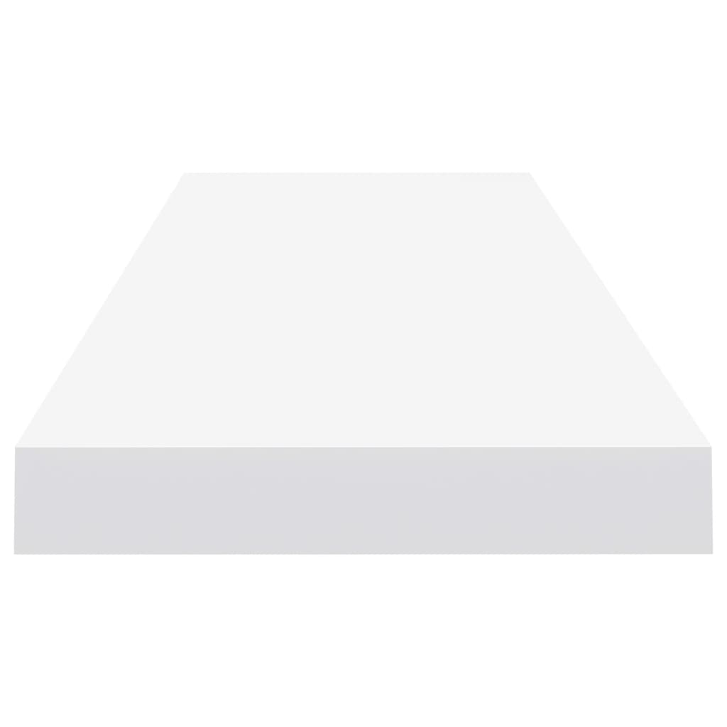 Flytende vegghyller 2 stk hvit 90x23,5x3,8 cm MDF