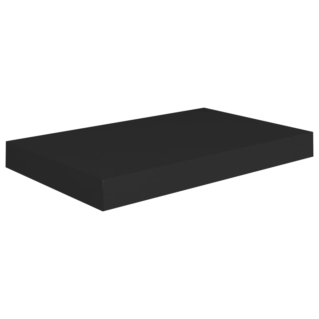 Flytende vegghyller 4 stk svart 40x23x3,8 cm MDF