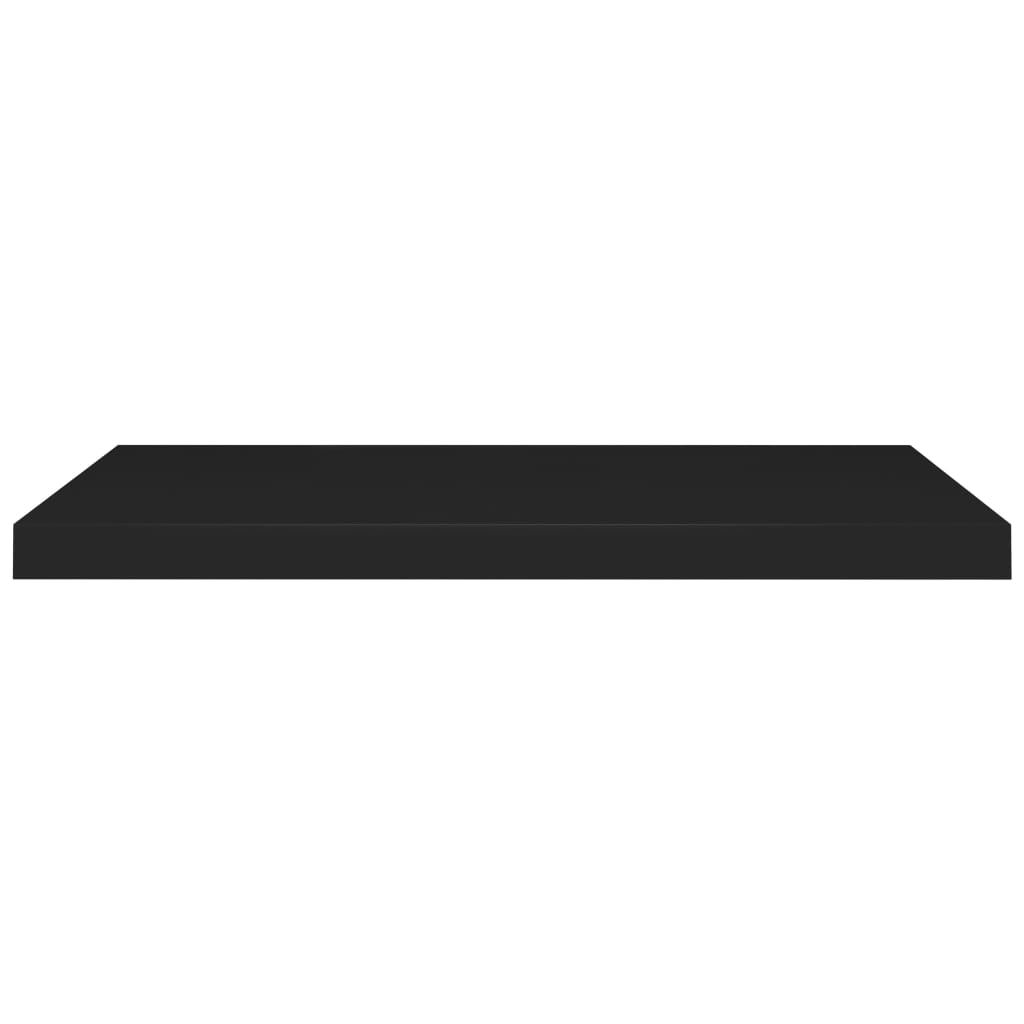 Flytende vegghylle svart 80x23,5x3,8 cm MDF