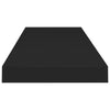 Flytende vegghylle svart 80x23,5x3,8 cm MDF