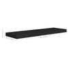 Flytende vegghylle svart 80x23,5x3,8 cm MDF