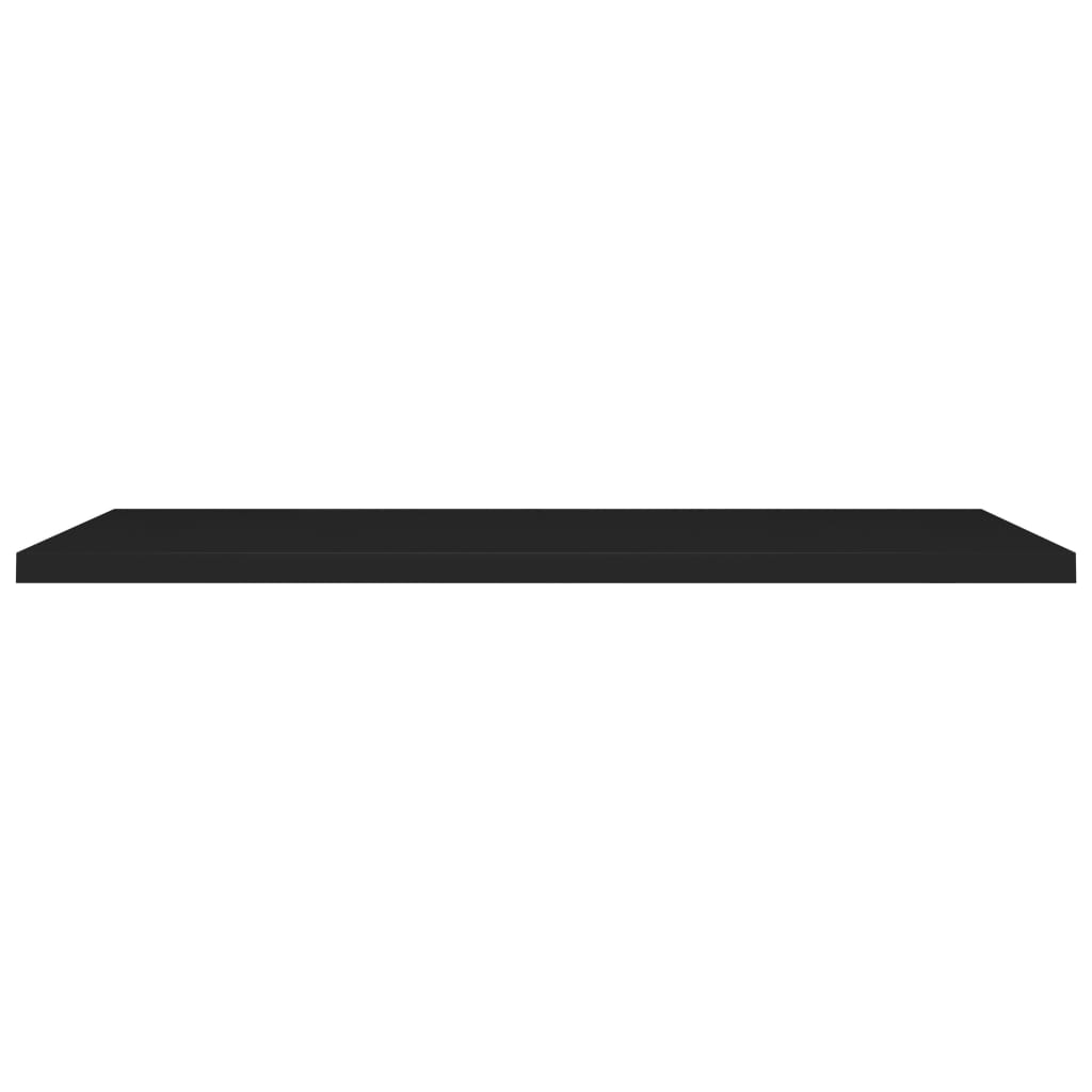 Flytende vegghyller 2 stk svart 120x23,5x3,8 cm MDF