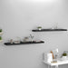 Flytende vegghyller 2 stk svart 120x23,5x3,8 cm MDF
