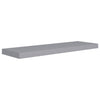 Flytende vegghyller 2 stk grå 80x23,5x3,8 cm MDF