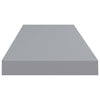 Flytende vegghyller 2 stk grå 80x23,5x3,8 cm MDF