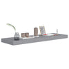 Flytende vegghyller 2 stk grå 80x23,5x3,8 cm MDF