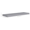 Flytende vegghyller 2 stk grå 80x23,5x3,8 cm MDF