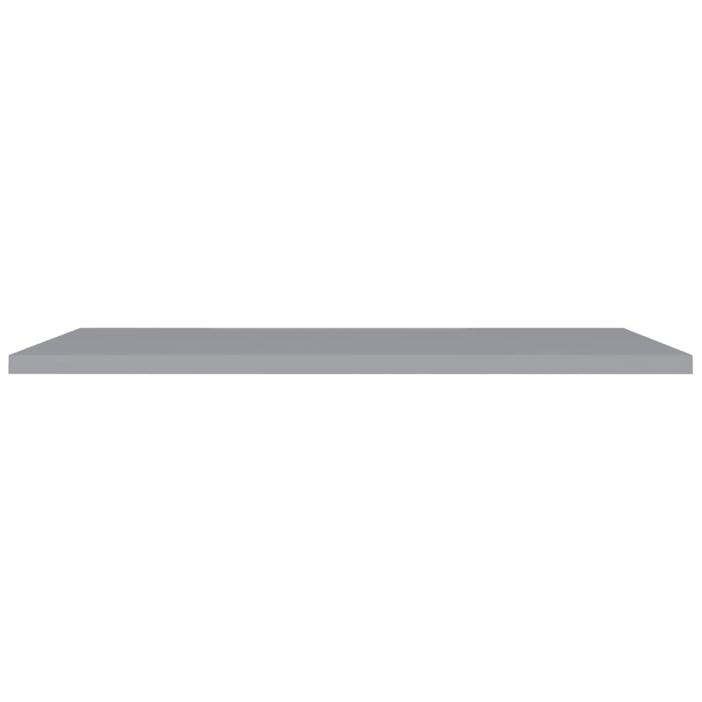 Flytende vegghyller 4 stk grå 120x23,5x3,8 cm MDF