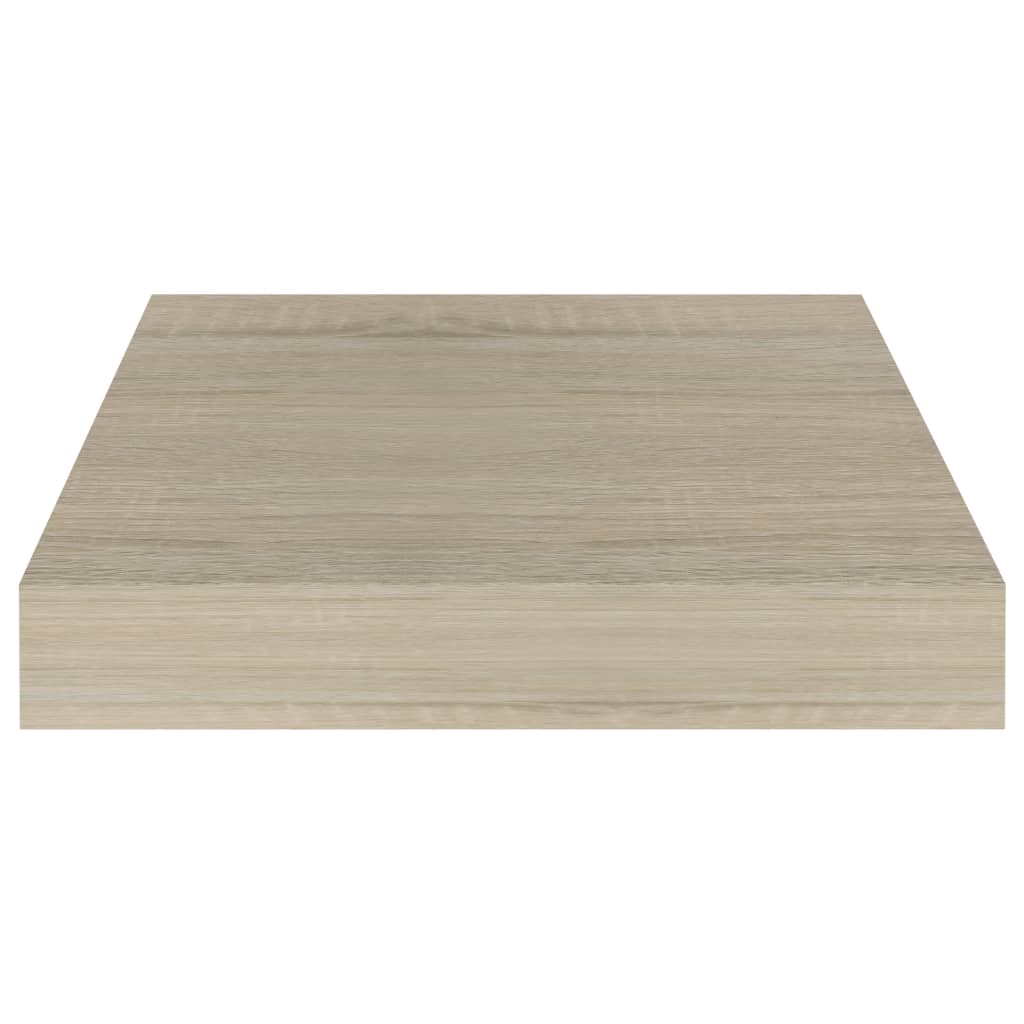 Flytende vegghyller 4 stk eik 23x23,5x3,8 cm MDF