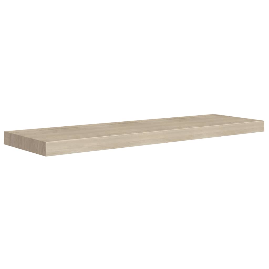 Flytende vegghyller 2 stk eik 90x23,5x3,8 cm MDF